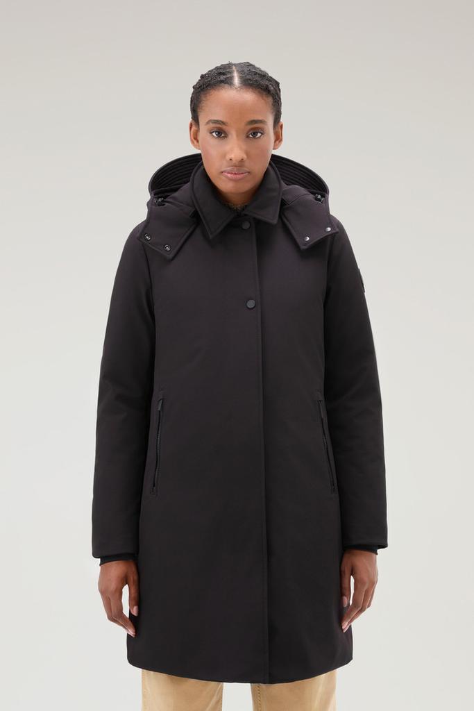 Woolrich Firth Trench in Tech Softshell - Women - Black