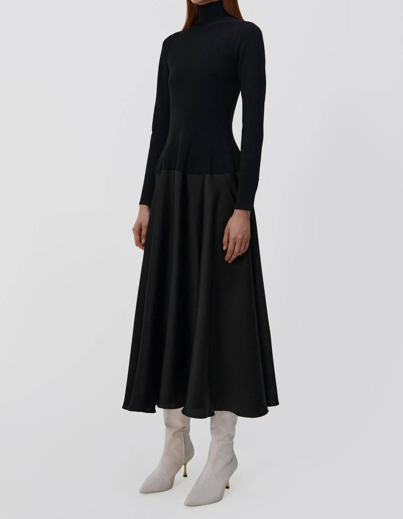 Jonathan Simkhai Jonathan Simkhai - Frances Long Sleeve Satin Combo Midi Dress