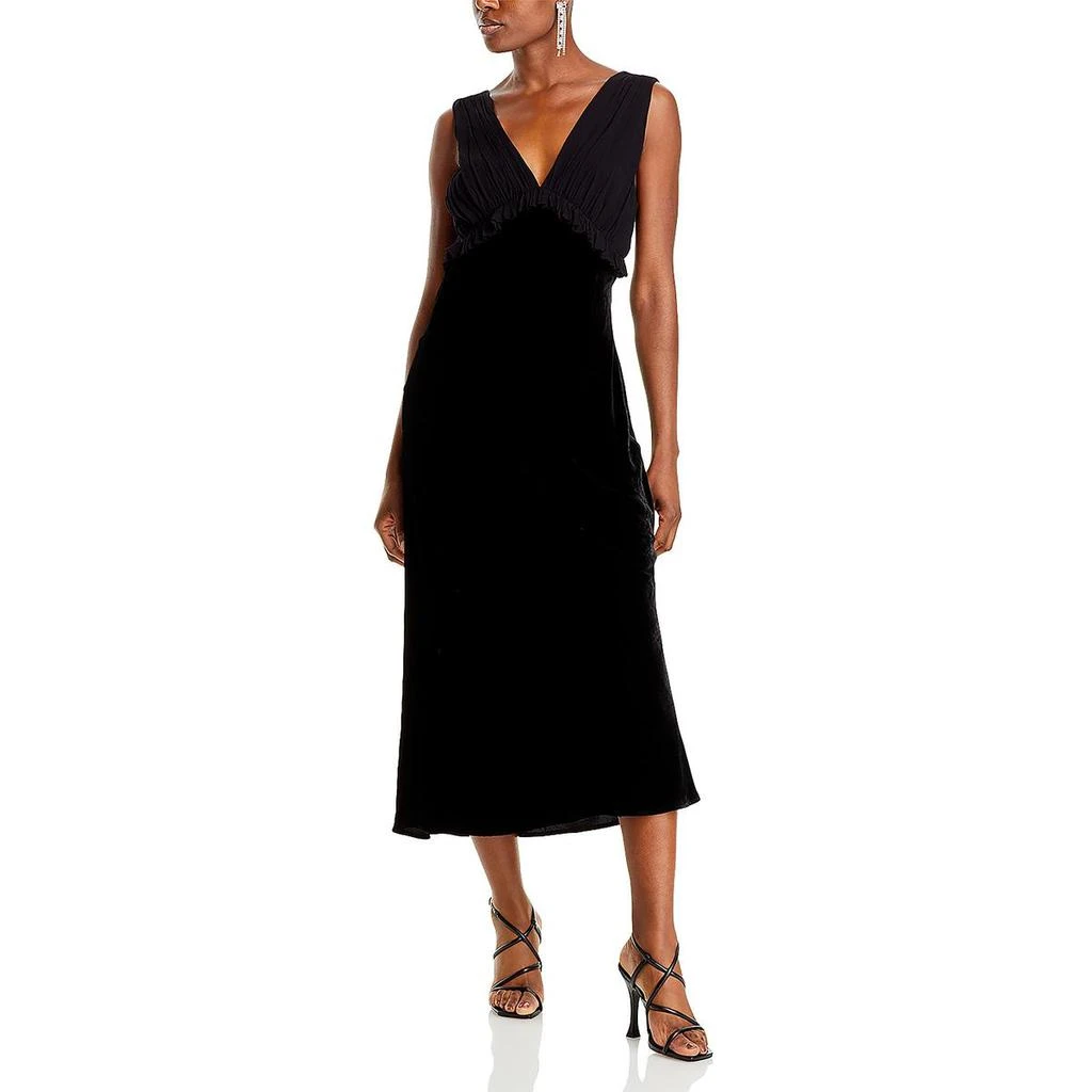 Rails Gilda Womens Velvet Ruffled Cocktail And Party Dress 3