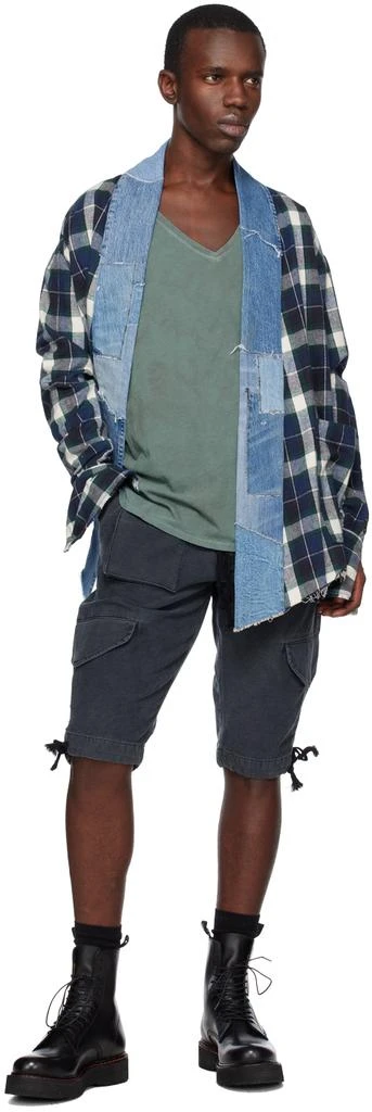 Greg Lauren Black Army Jacket Shorts 4