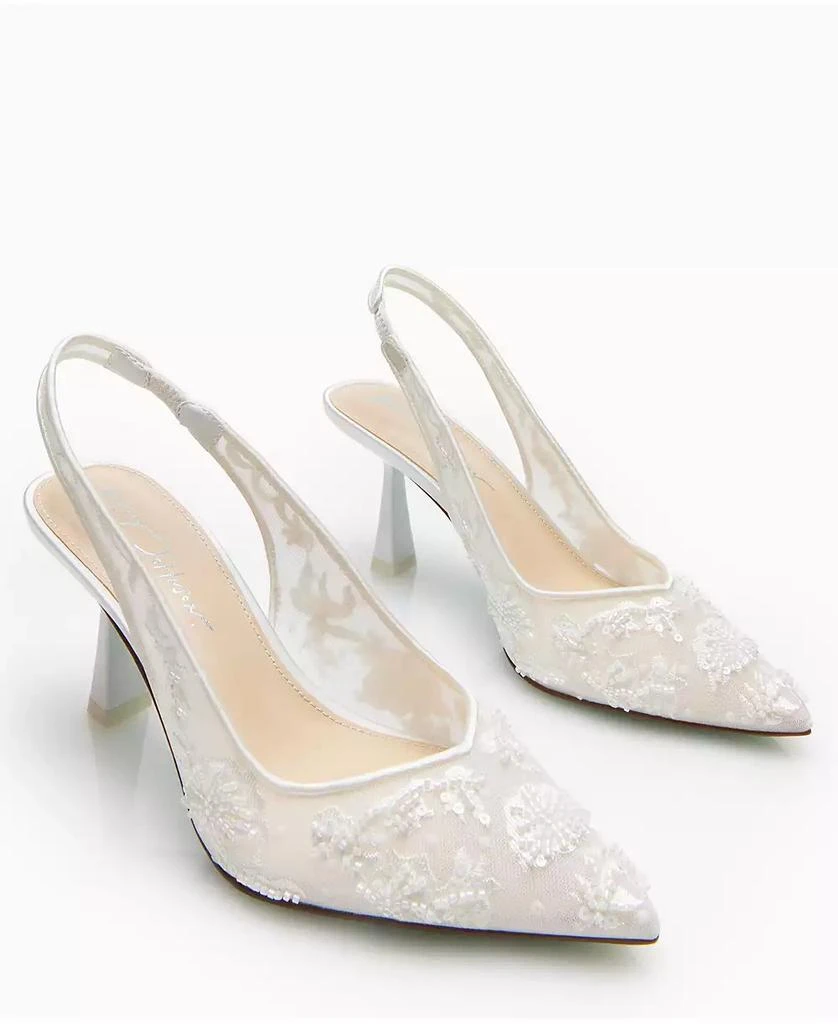 Betsey Johnson Women's Nikki Embroidered Slingback Evening Pumps 6