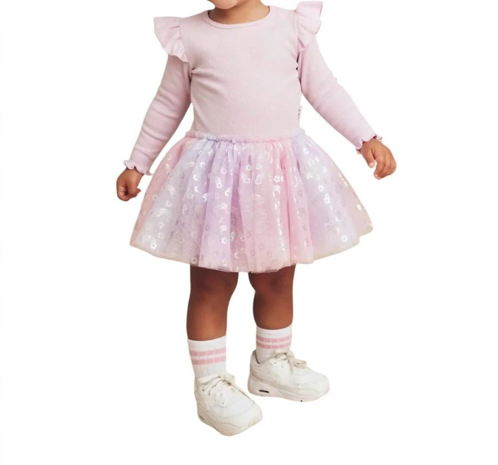 Huxbaby Huxbaby - Rib Dress w/Tulle Bottom 1