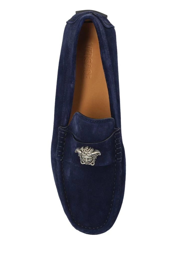 Shop Versace Medusa Plaque Slip-On Loafers on Sale at  display picture 1