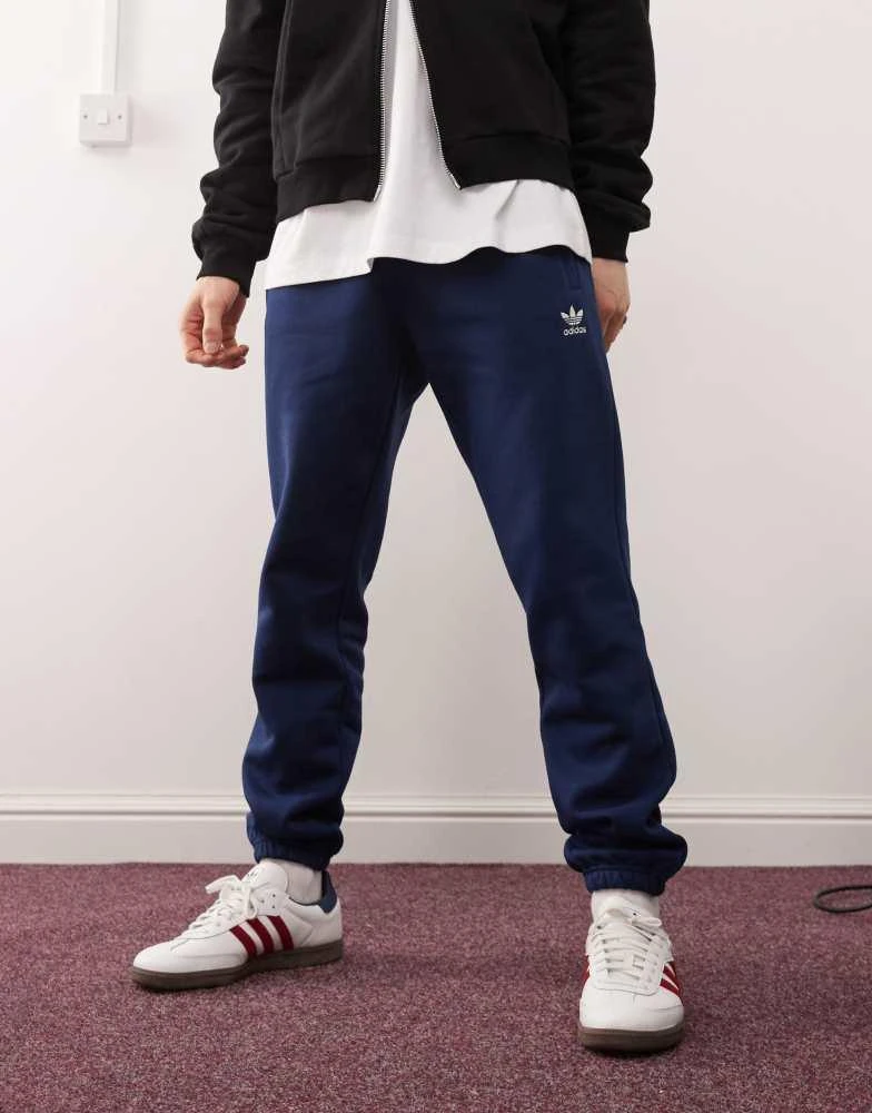 Adidas adidas Originals Trefoil Essentials joggers in navy 2