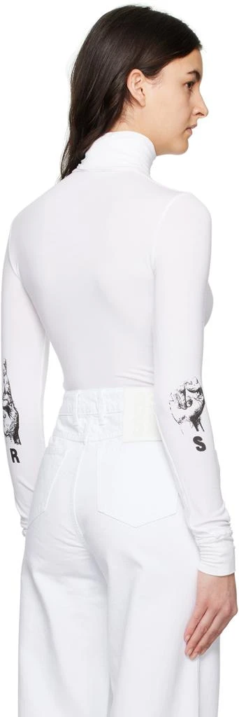 RAF SIMONS White Hand Sign Turtleneck 3