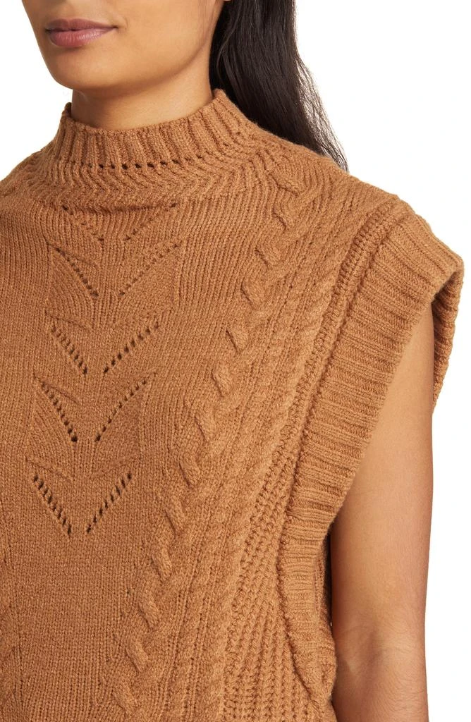 Wit & Wisdom Cable Stitch Mock Neck Sweater Vest 4
