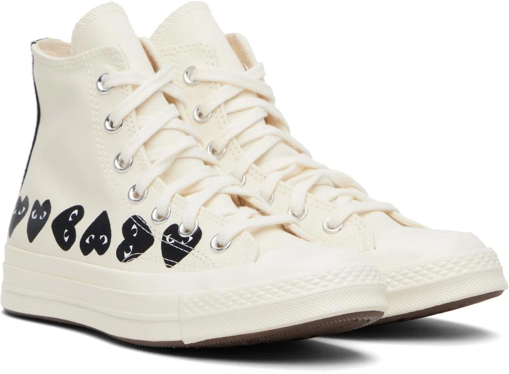 Comme des Garcons Beige Converse Edition Multi Heart Sneakers 4