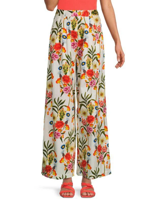 Borgo de Nor Melia Floral Wide Leg Pants 1