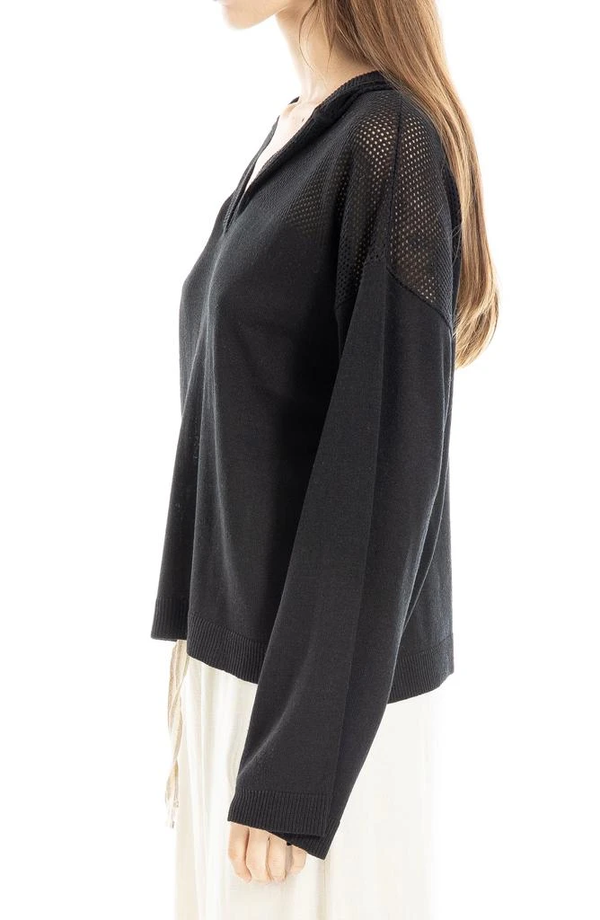 Max Studio Pointelle Hooded Sweater 5