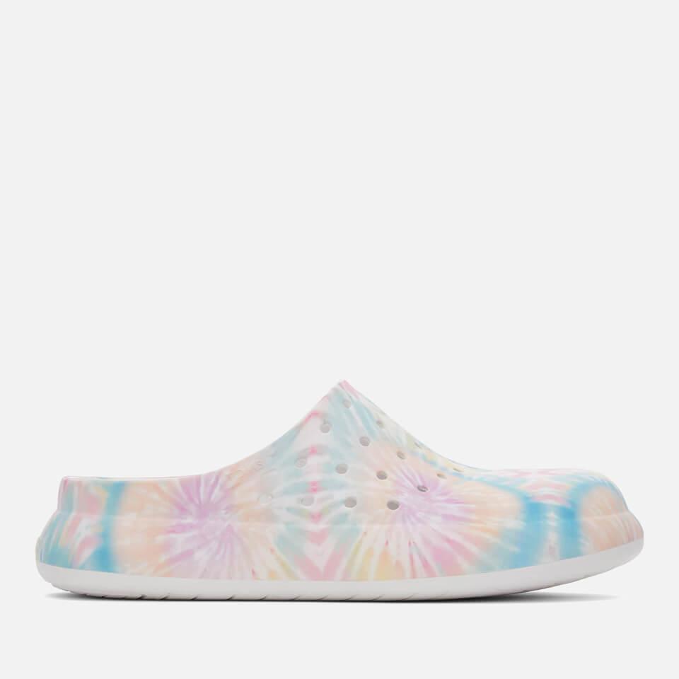TOMS TOMS WOMEN'S ALPARGATA MALLOW VEGAN MULES - CANDY PINK TIE DYE