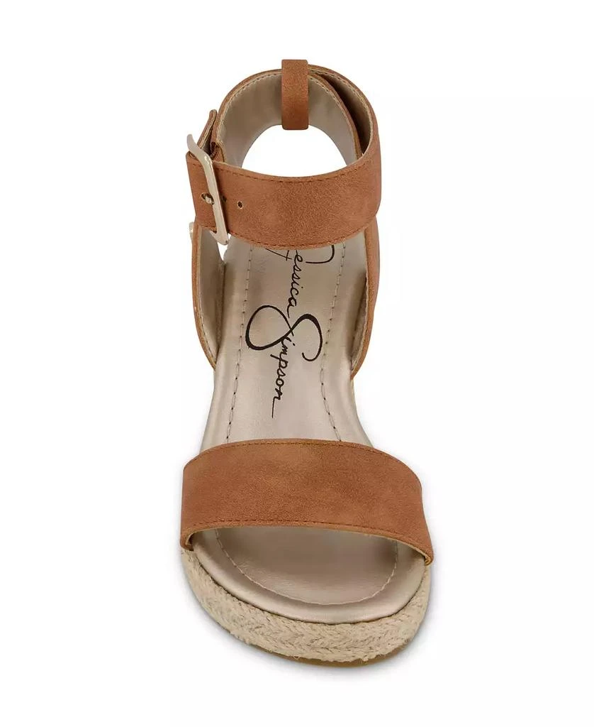 Jessica Simpson Little and Big Girls Asha Cuff Wedge Open Toe Sandals 7