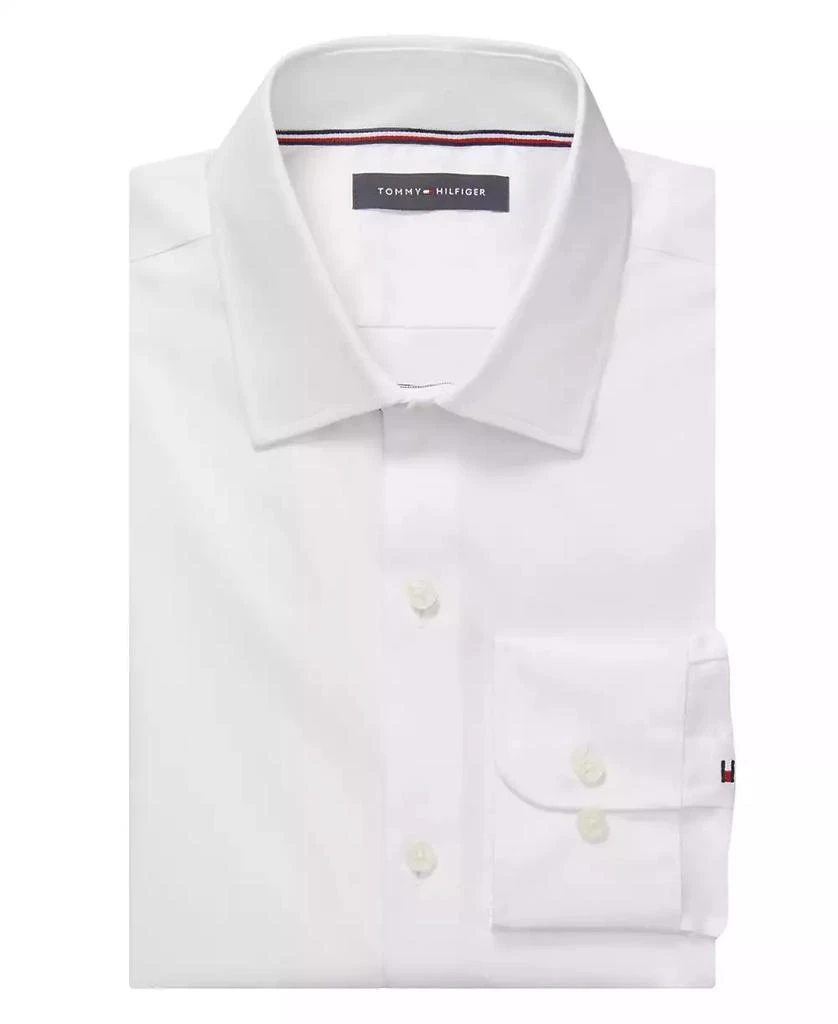 Tommy Hilfiger Men's TH Flex Slim Fit Wrinkle Free Stretch Twill Dress Shirt 3