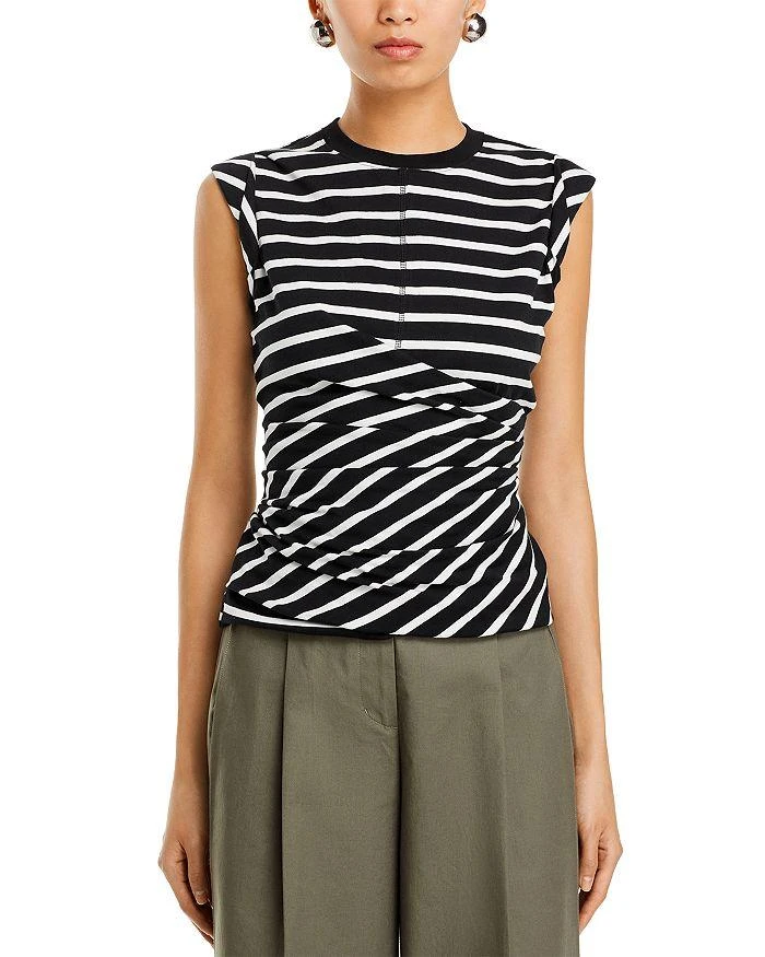 3.1 Phillip Lim Cotton Striped Rolled Sleeve Top 6