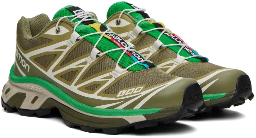 Salomon Khaki XT-6 Sneakers 4