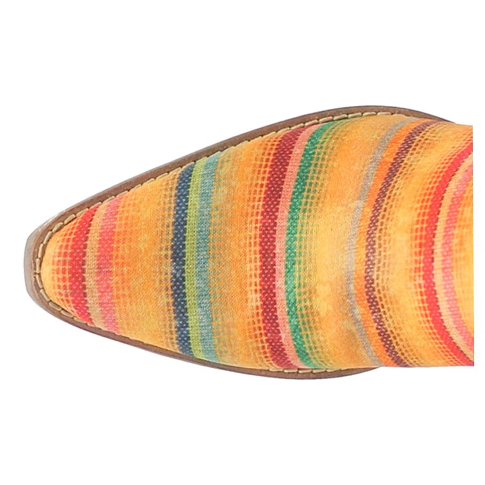 Dingo Chili Pepper Serape Southwest Fringe Round Toe Zippered Cowboy Booties 4