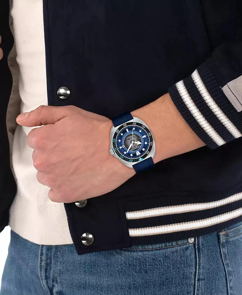Coach Men's Charter Automatic Blue Silicone Watch 44mm 4