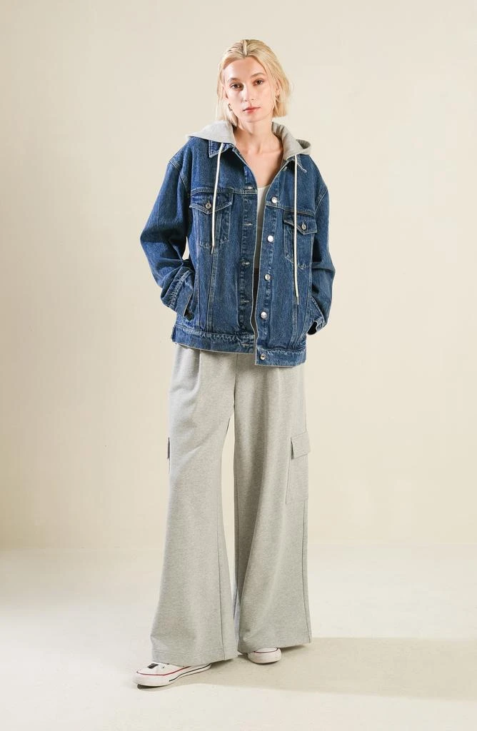 FREEMARKET Hooded Washed Denim Jacket 5