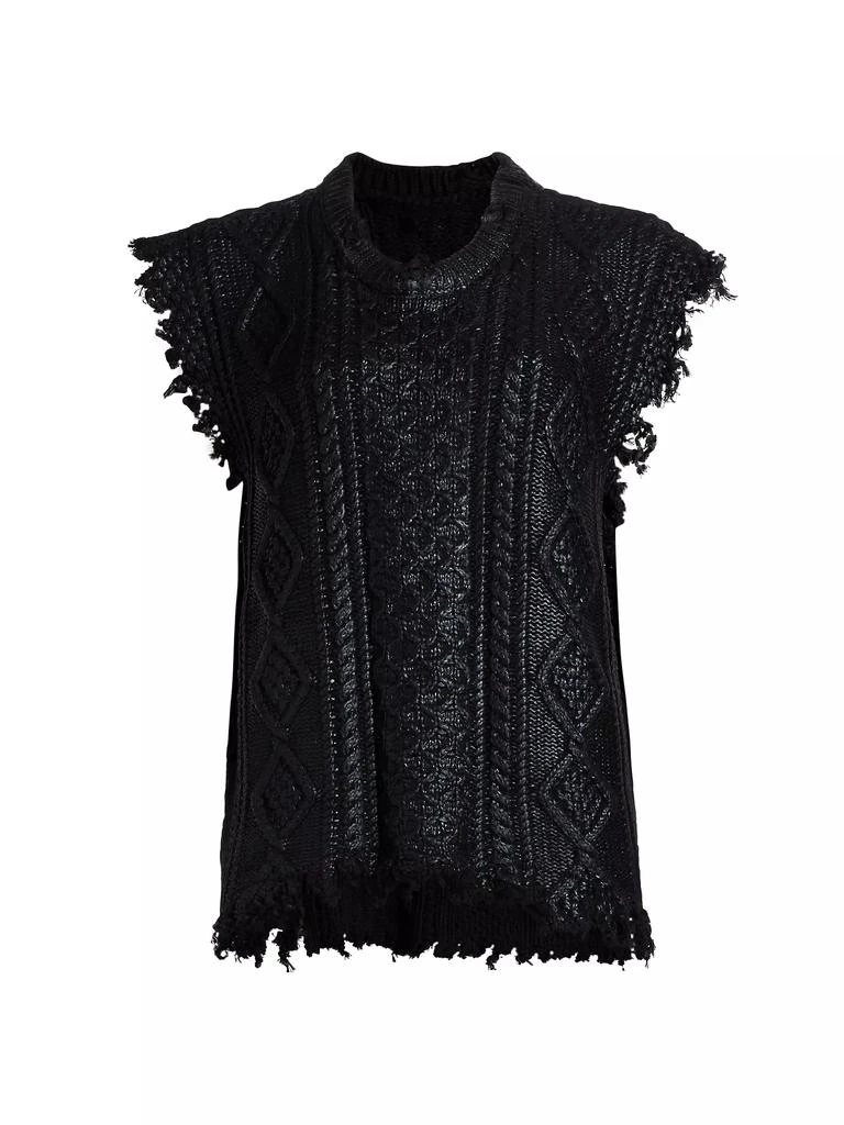 R13 Boyfriend Cable-Knit Sweater Vest 1