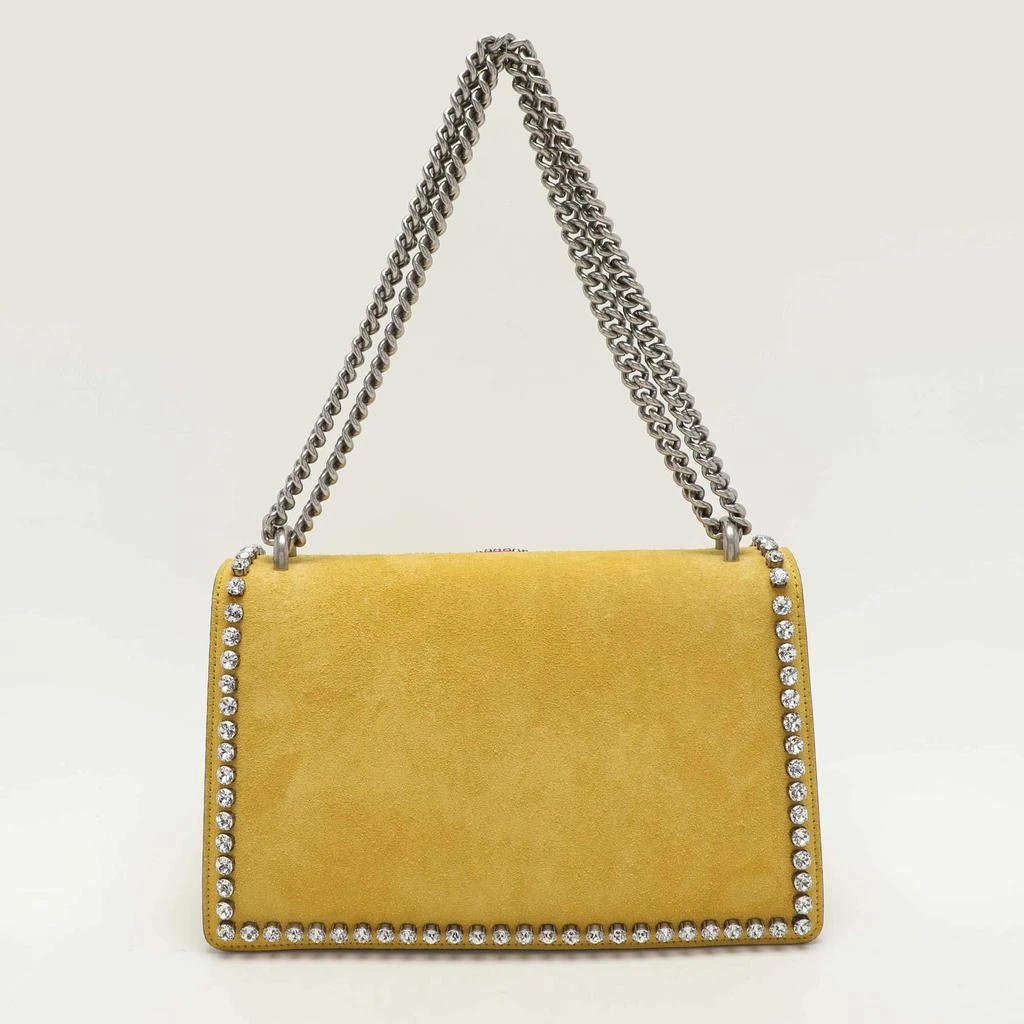 Gucci Gucci Yellow Suede Crystal Bow Embroidered Dionysus Shoulder Bag 4