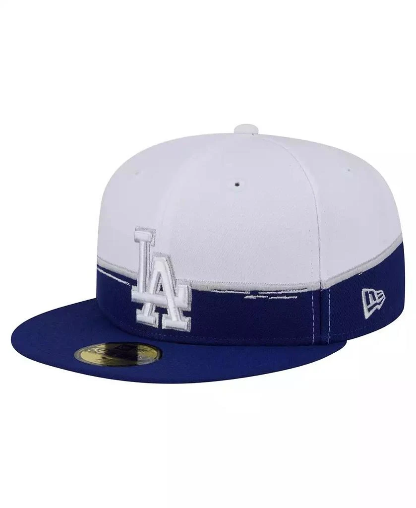 New Era Men's Royal/White Los Angeles Dodgers Paint Stroke 59FIFTY Fitted Hat 1