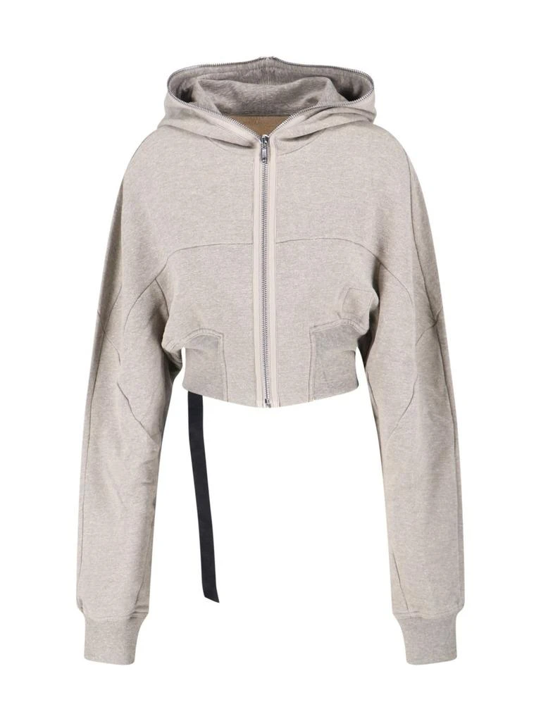 Rick Owens Rick Owens DRKSHDW Zipped Cropped Hoodie from Cettire