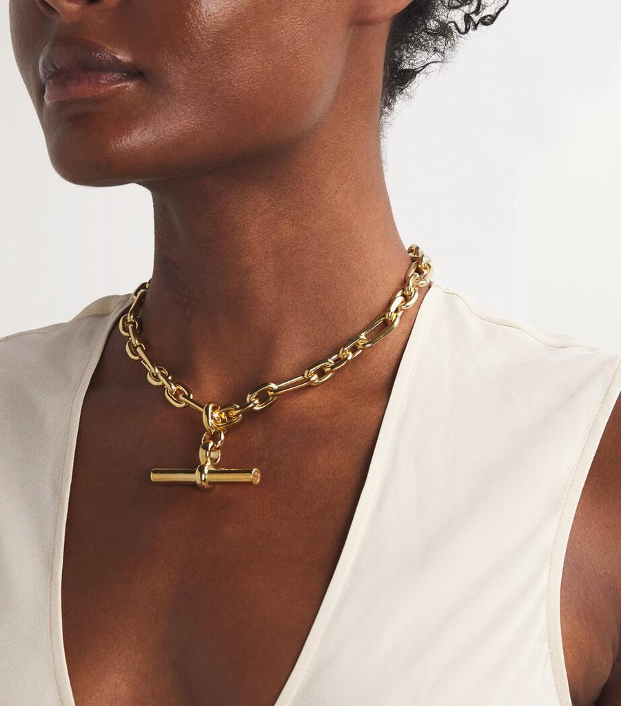 TILLY SVEAAS Gold-Plated T-Bar Watch Chain Necklace