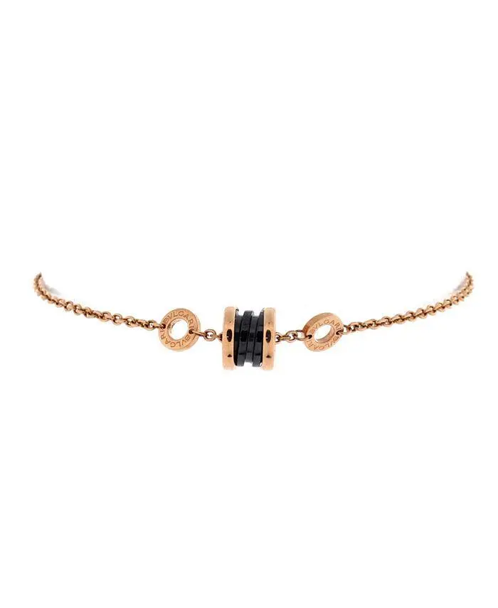 Pre-Owned Bvlgari B.Zero1 Soft Bracelet 18K Rose Gold with Ceramic