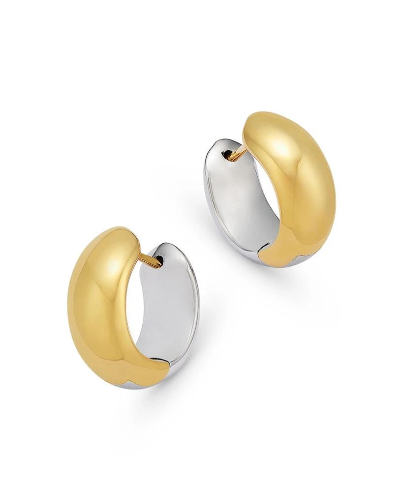 Alberto Amati 14K White & Yellow Gold Huggie Hoop Earrings 1