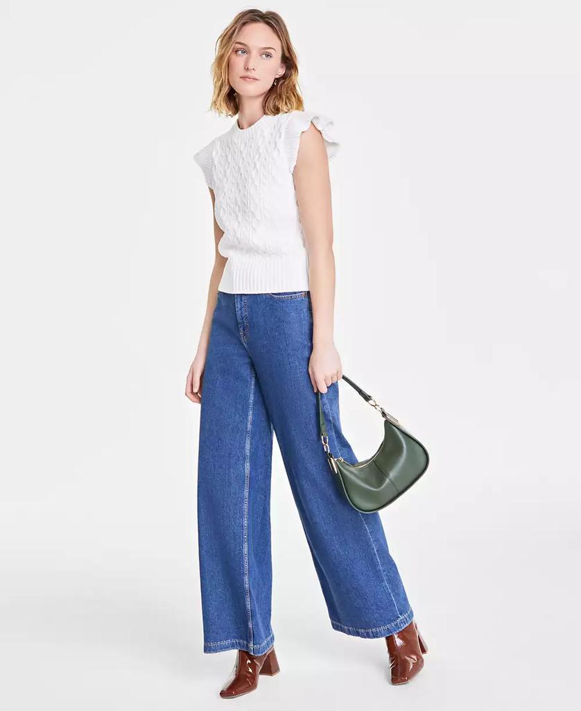 On 34th Women's Cable-Knit Flutter-Sleeve Sweater, Exclusively at Macy's