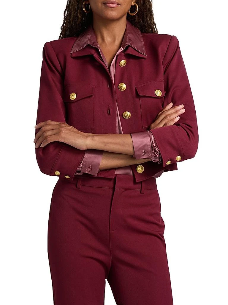 L'Agence Kumi Twill Crop Jacket 3