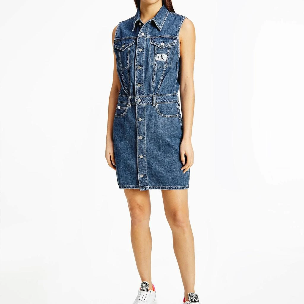 Calvin Klein Calvin Klein Jeans Women's Sleeveless Dress - Denim Medium 1