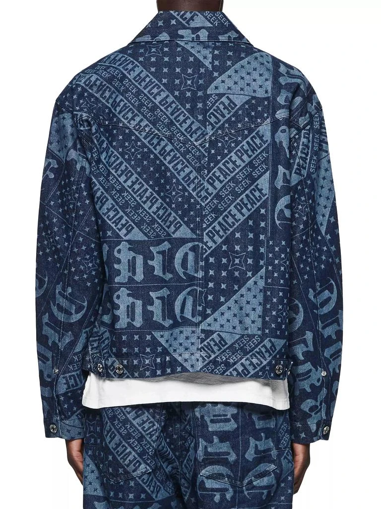Purple Brand Flag Logo Denim Chore Jacket 2