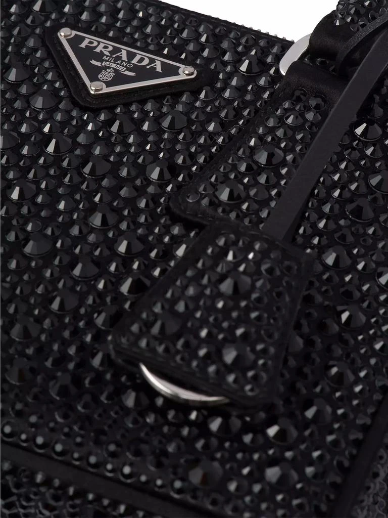 Prada Galleria Satin Mini Bag with Crystals 5