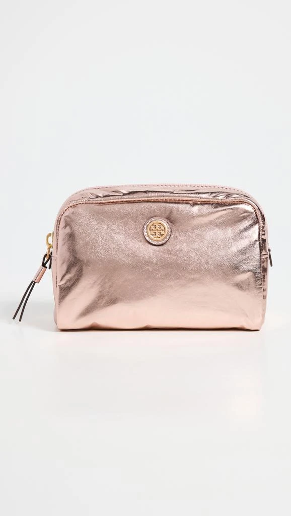 Tory Burch Virginia Metallic Curved Cosmetic Case 1
