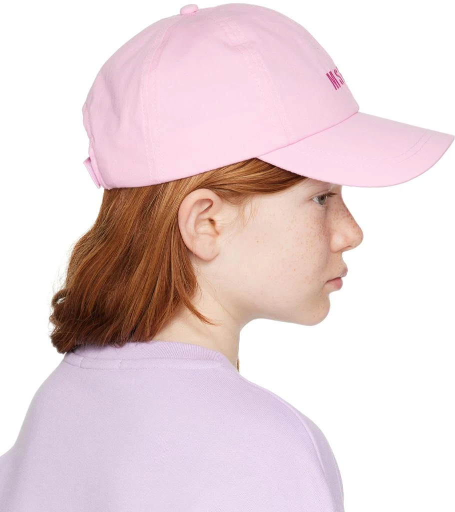 MSGM Kids Pink Embroidered Cap 3