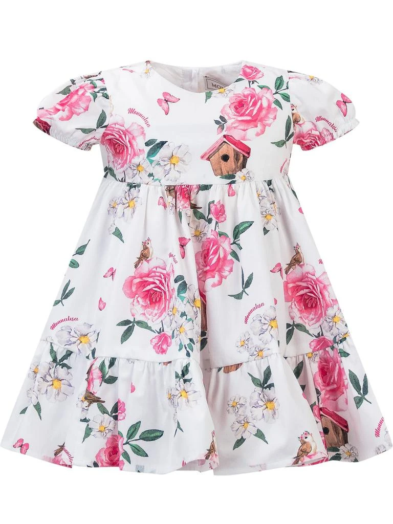 MONNALISA Monnalisa Garden Printed Poplin Dress 1