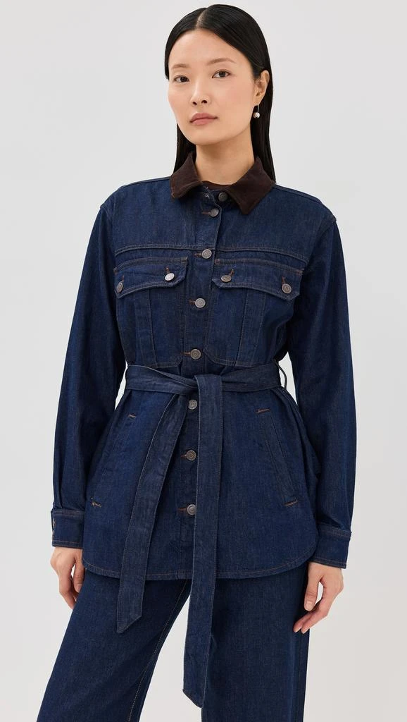 VERONICA BEARD Mikaela Shacket with Corduroy Collar 1