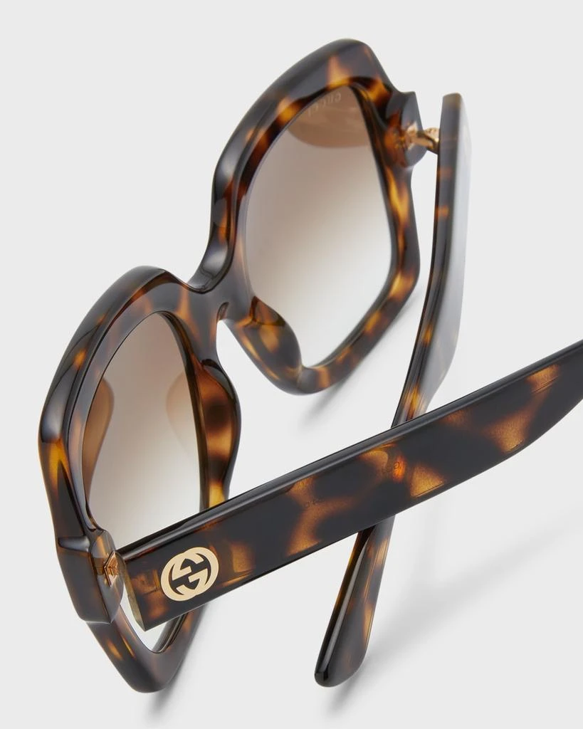 Gucci Gradient GG Square Injection Plastic Sunglasses 5