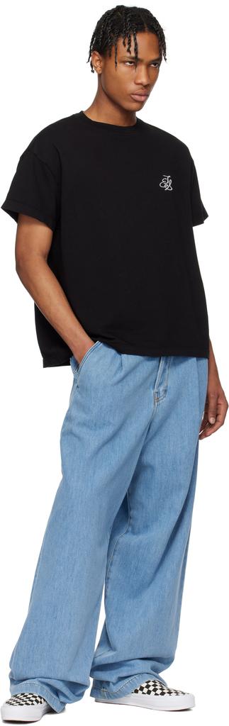 【関税込み】The Elder Statesman ブラック 'TES' Logo Tシャツ Tes Logo Tee - The Elder Statesman