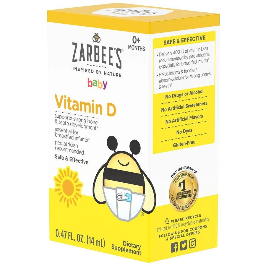 ZarBee's Naturals Baby Vitamin D Supplement Fragrance-Free 7
