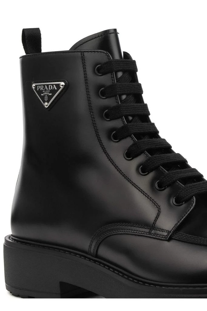 Prada Prada Logo Plaque Laced Boots 4