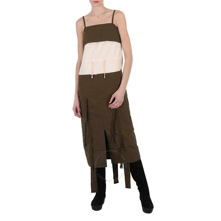 MAISON MARGIELA Ladies Military Deconstructed Sleeveless Midi Dress