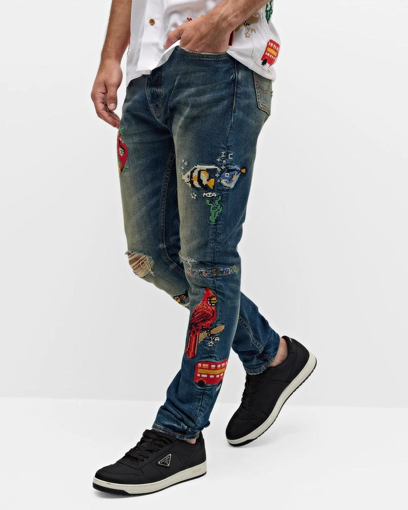 Icecream Men's World Tour Embroidered Jeans 6