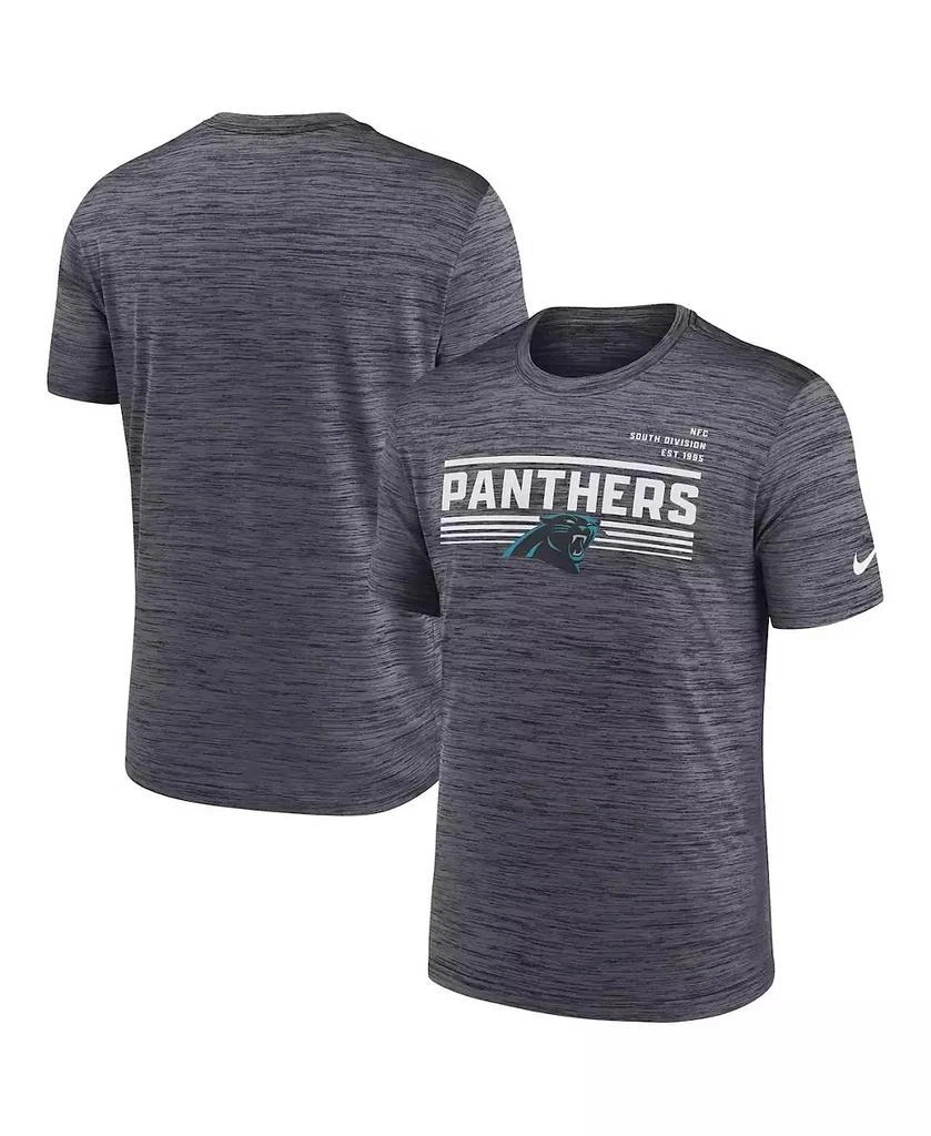 NIKE Men's Anthracite Carolina Panthers Yardline Velocity Performance T-shirt 1