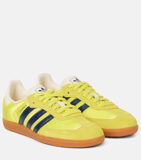 Adidas Samba OG suede-trimmed satin sneakers 1