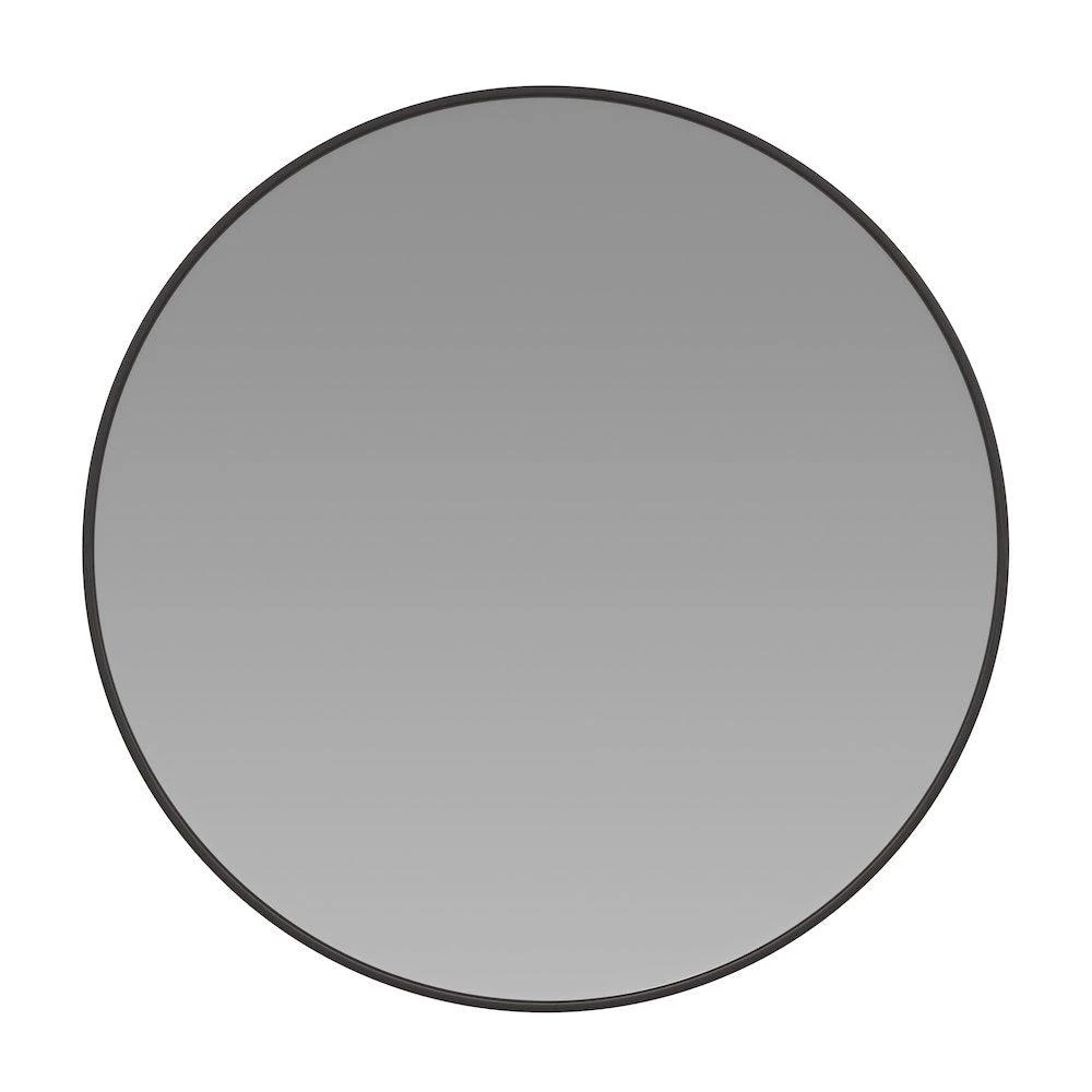 Flash Furniture 36" Round Black Metal Framed Wall Mirror