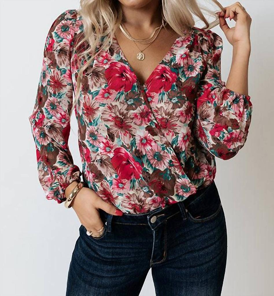 Kori Kori - Floral Cross Over Bodysuit