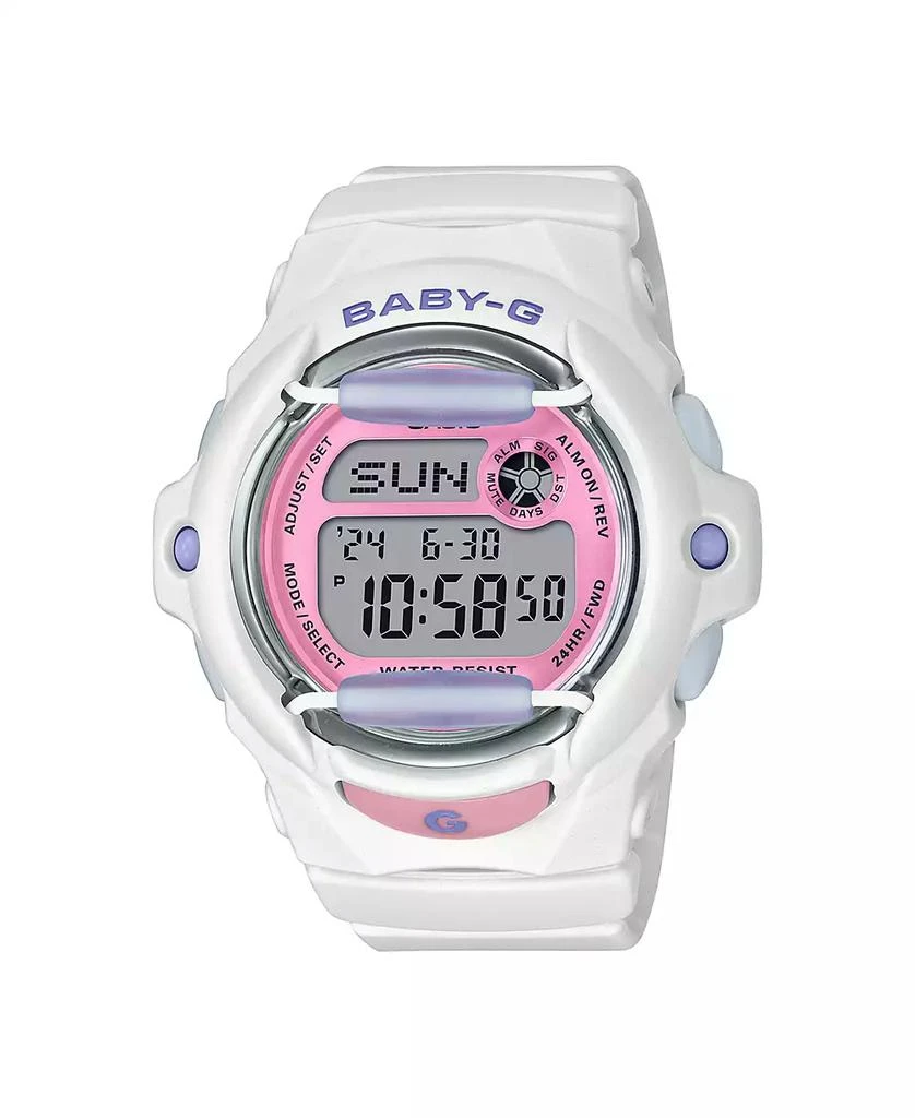 G-Shock G-Shock Women's Digital White Resin Watch 42.6mm, BG169PB-7 1