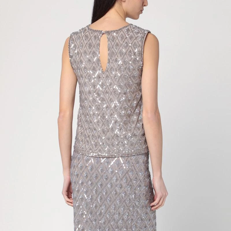 P.A.R.O.S.H. Gray tank top with sequins 3
