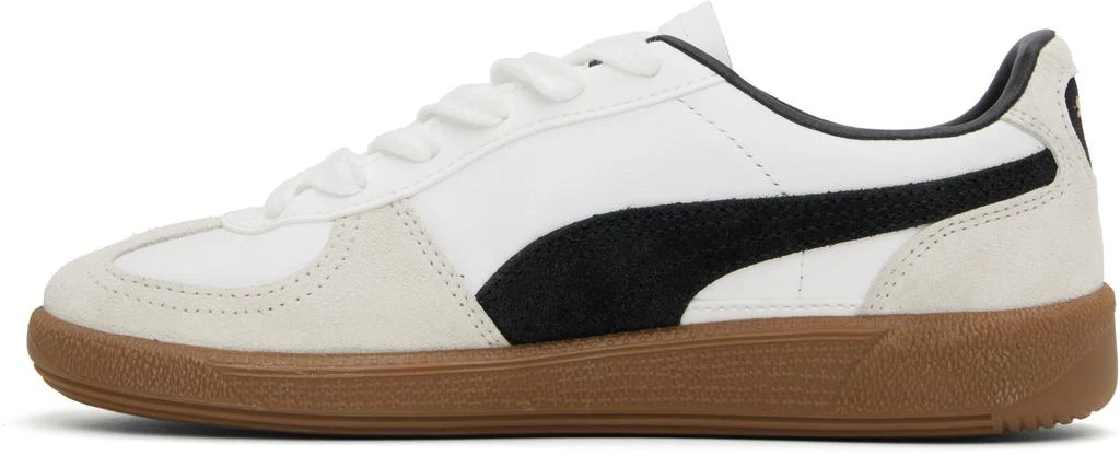 Puma White & Gray Palermo Leather Sneakers 3